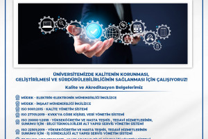 Yükseköğretim hizmetlerinde kalitemizi artırmaya devam ediyoruz!
