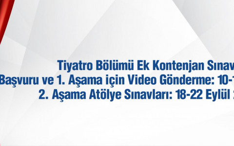 Tiyatro Tiyatro Ek Kontenjan Giris Sinavi Konservatuvar Istanbul Okan Universitesi