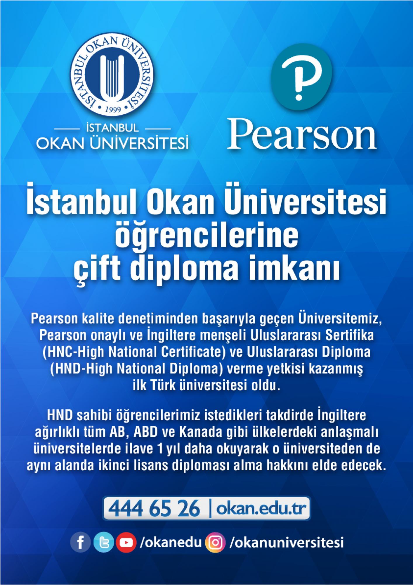 istanbul okan universitesi ogrencilerine cift diploma imkani istanbul okan universitesi