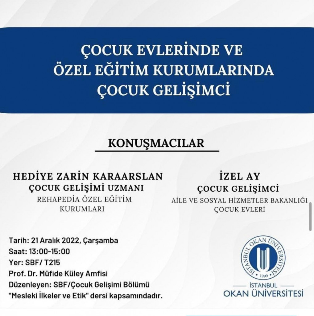 Çocuk Evlerinde ve Özel Eğitim Kurumlarında Çocuk Gelişimci