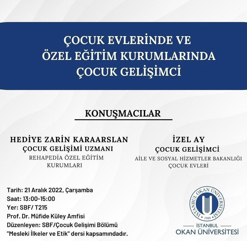 Çocuk Evlerinde ve Özel Eğitim Kurumlarında Çocuk Gelişimci