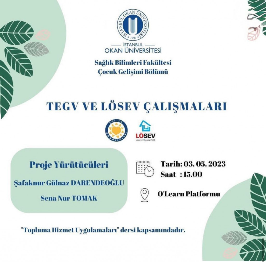 TEGV ve LÖSEV Çalışmaları