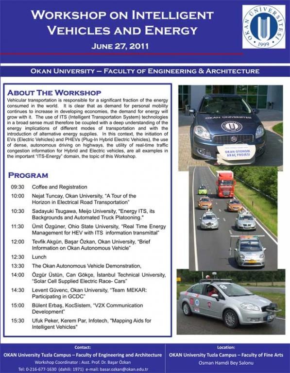 Akıllı Araçlar ve Enerji Çalıştayı - Workshop on Intelligent Vehicles and Energy