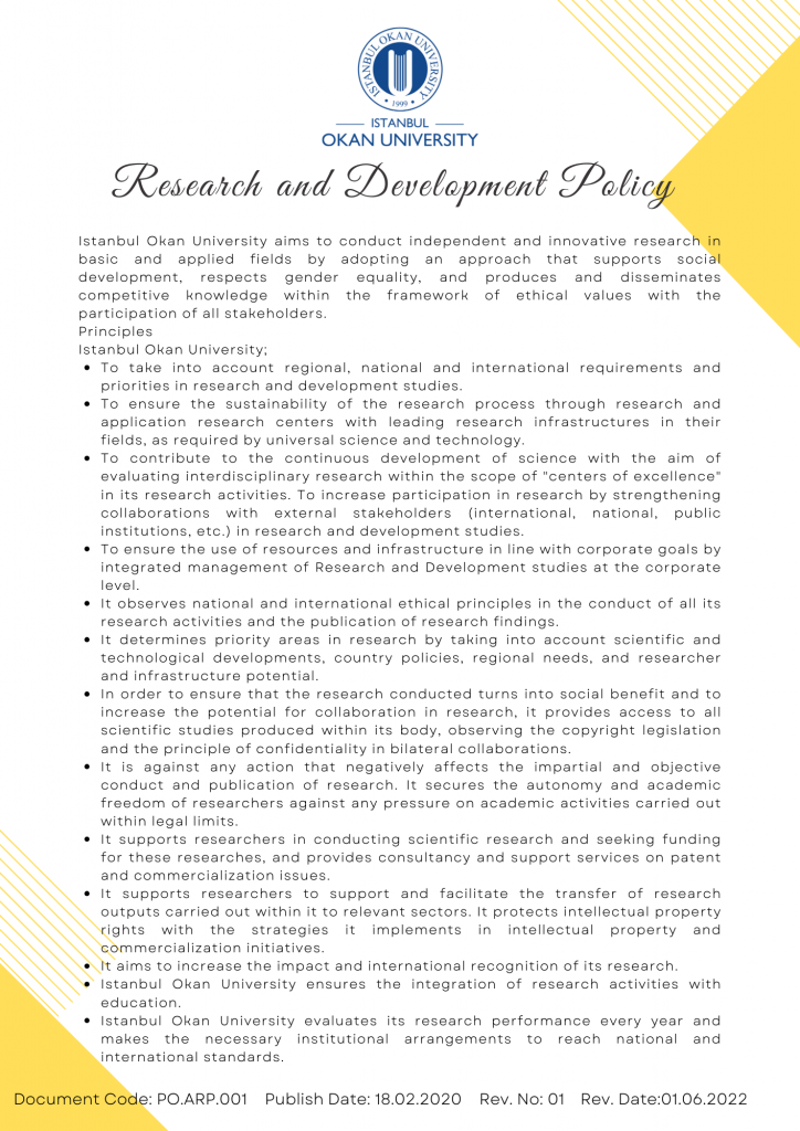 Research and Development Policy