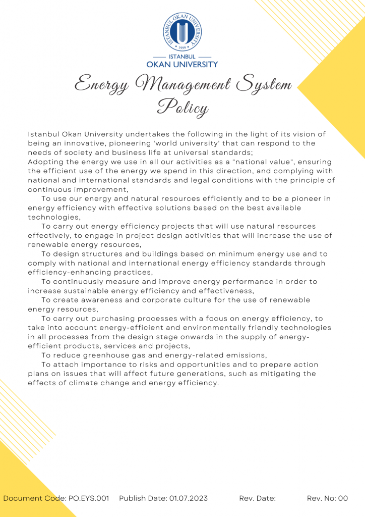 Energy Management System Policy