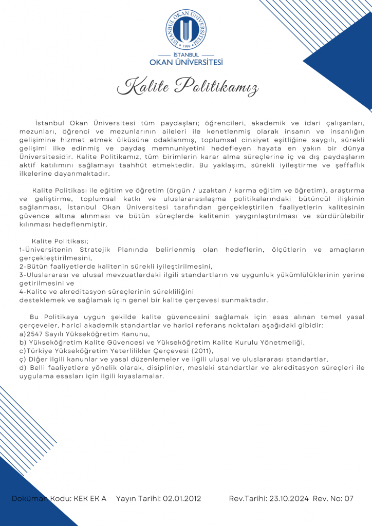 Kalite Politikası