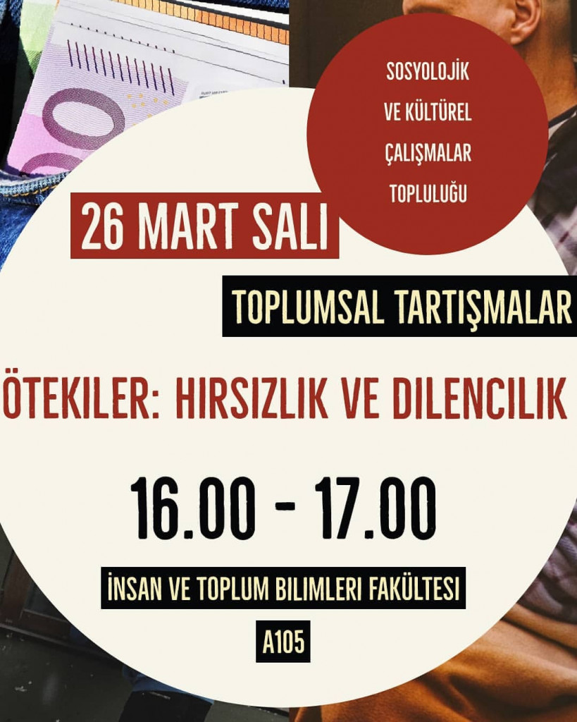 Sosyolojik ve Kültürel Çalışmalar Topluluğu Tartışmaları: “Ötekiler: Hırsızlık ve Dilencilik”