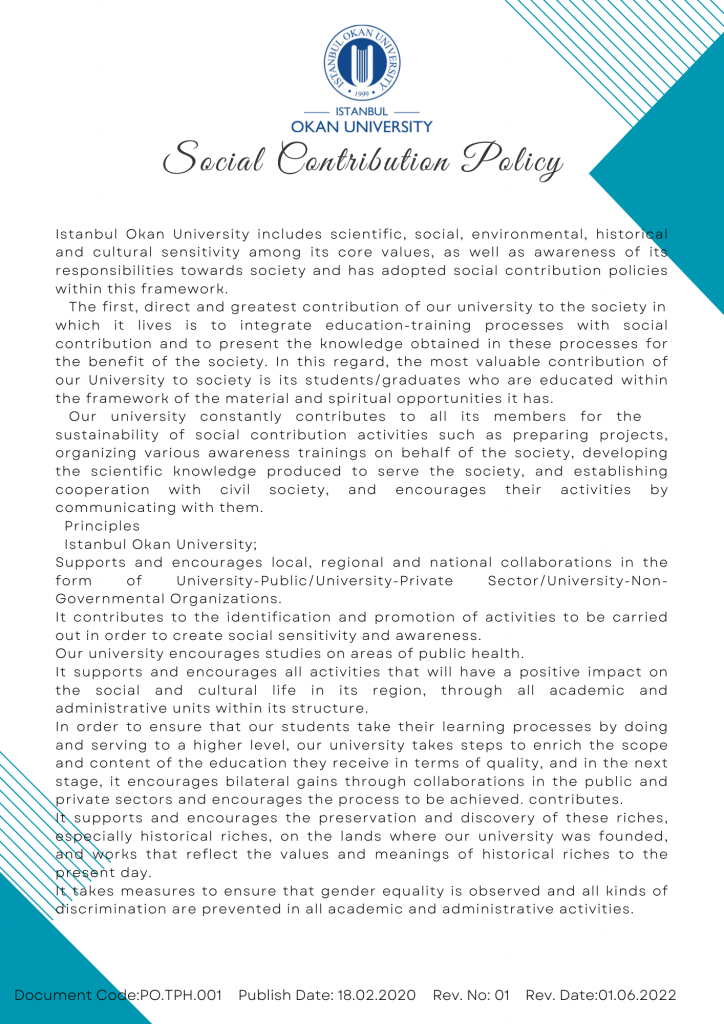 Social Contribution Policy